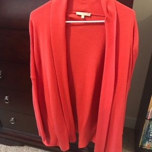Coral cardigan by Joan Vass NY in XL